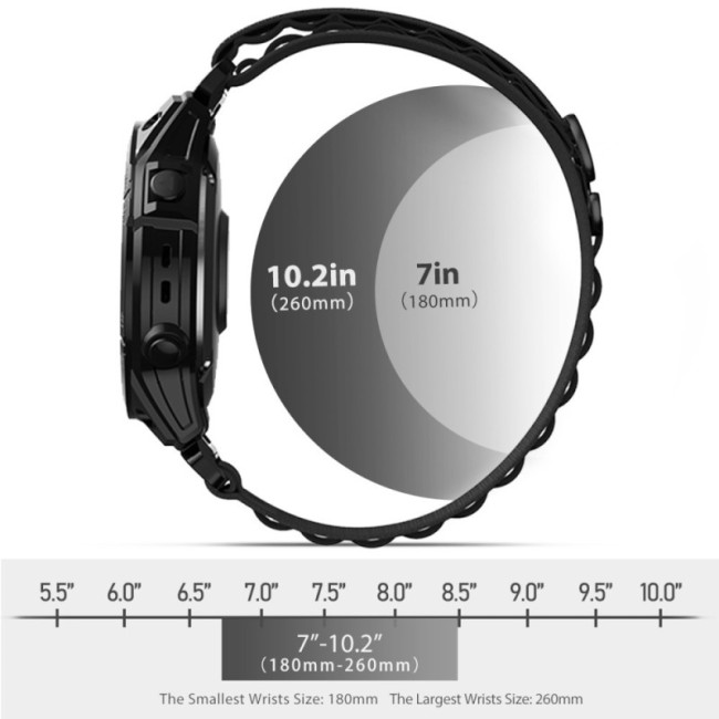 Estuyoya Correa nylon Loop Alpine Garmin Fenix 8 - 47mm naranja