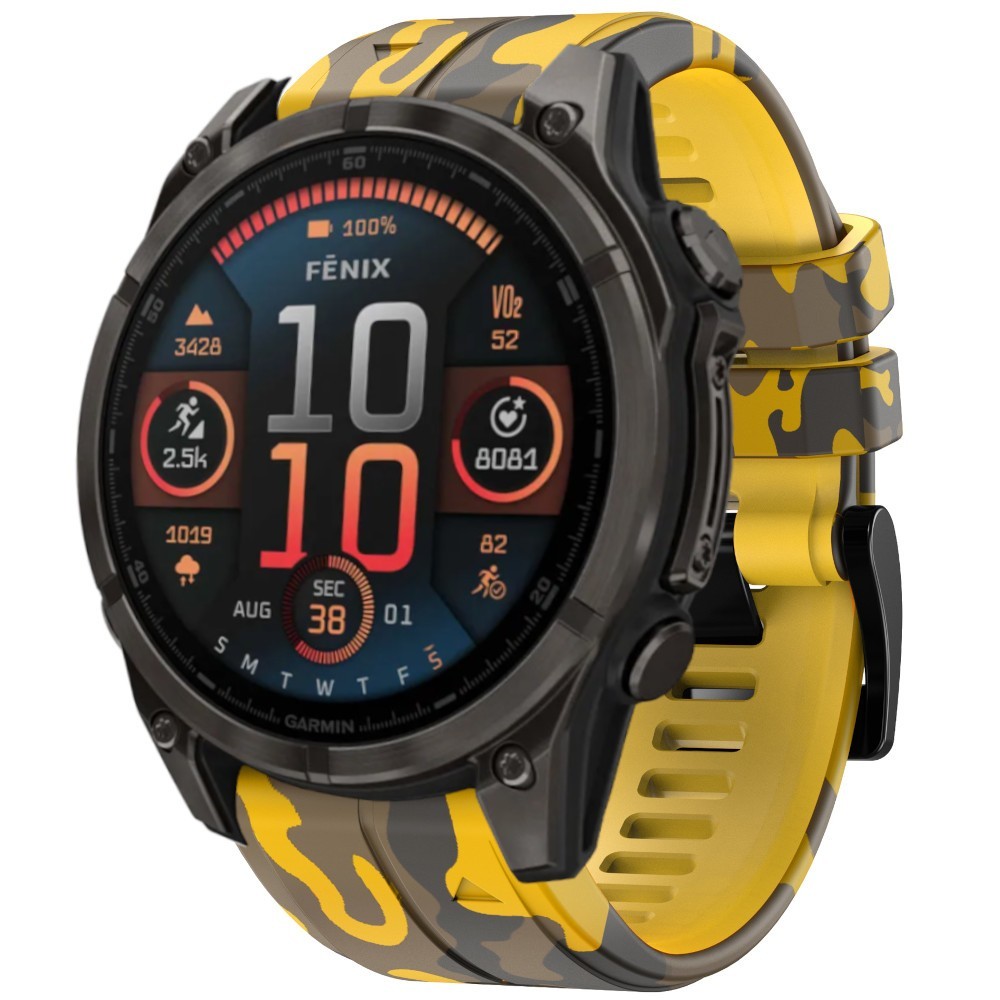 Estuyoya Correa silicona Camuflaje Garmin Fenix 8 - 47mm Amarillo