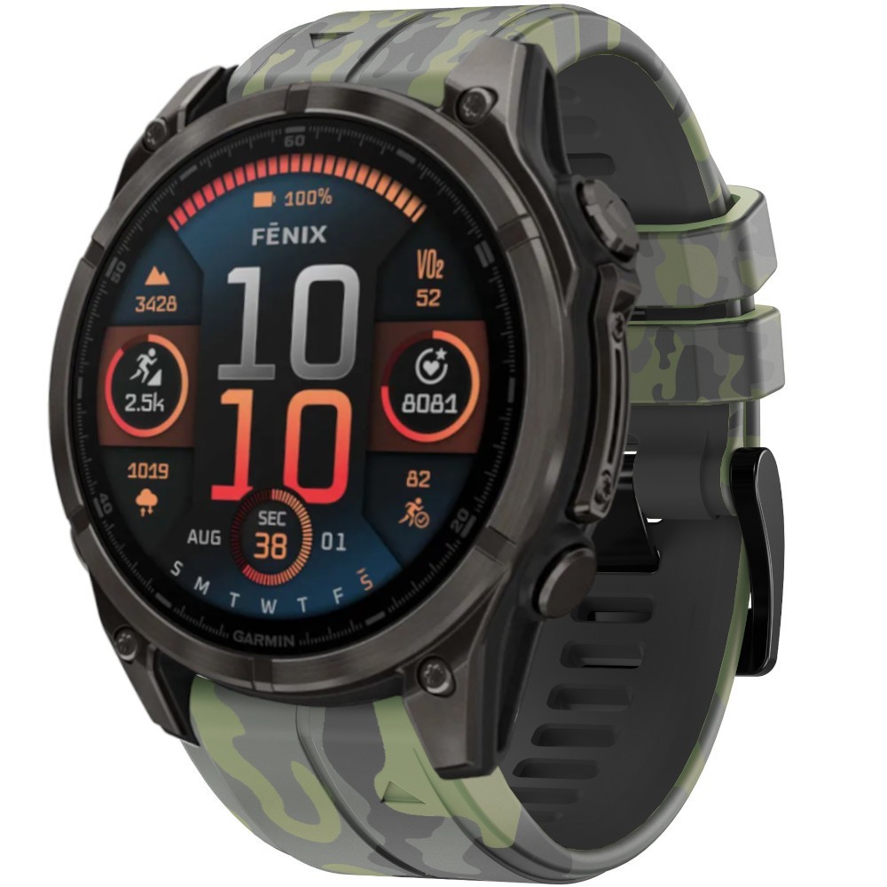 Estuyoya Correa silicona Camuflaje Garmin Fenix 8 - 47mm Verde