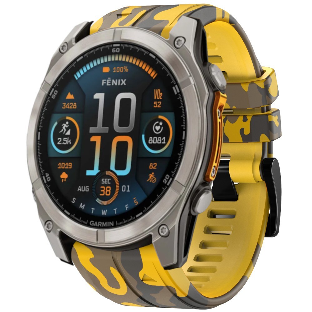 Estuyoya Correa silicona Camuflaje Garmin Fenix 8 - 51mm Amarillo