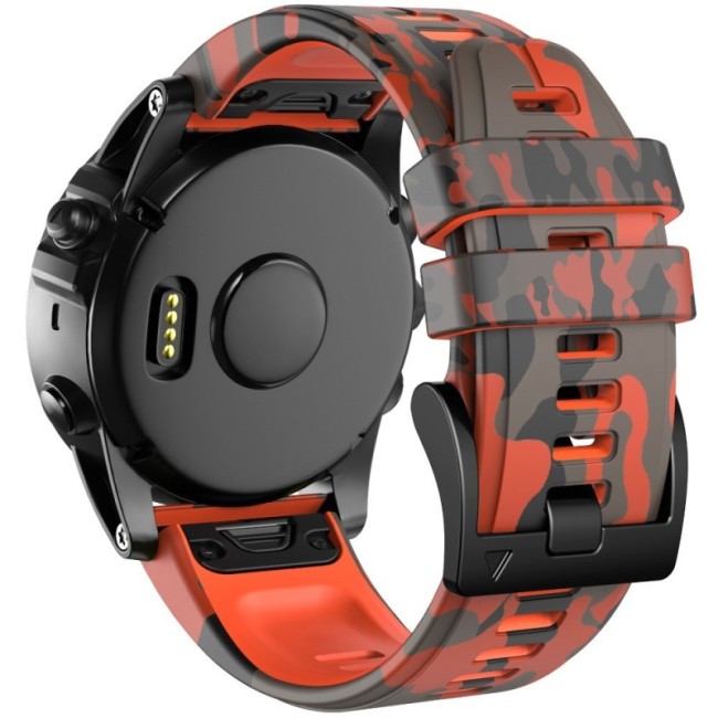 Estuyoya Correa silicona Camuflaje Garmin Fenix 8 - 51mm Naranja