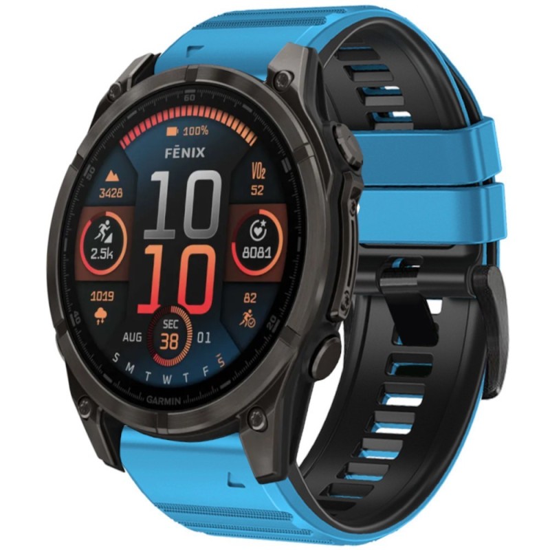 Estuyoya Correa silicona Deporte Garmin Fenix 8 - 47mm Azul