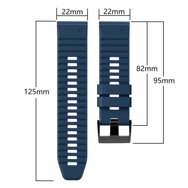 Estuyoya Correa silicona Deporte Garmin Fenix 8 - 47mm Azul