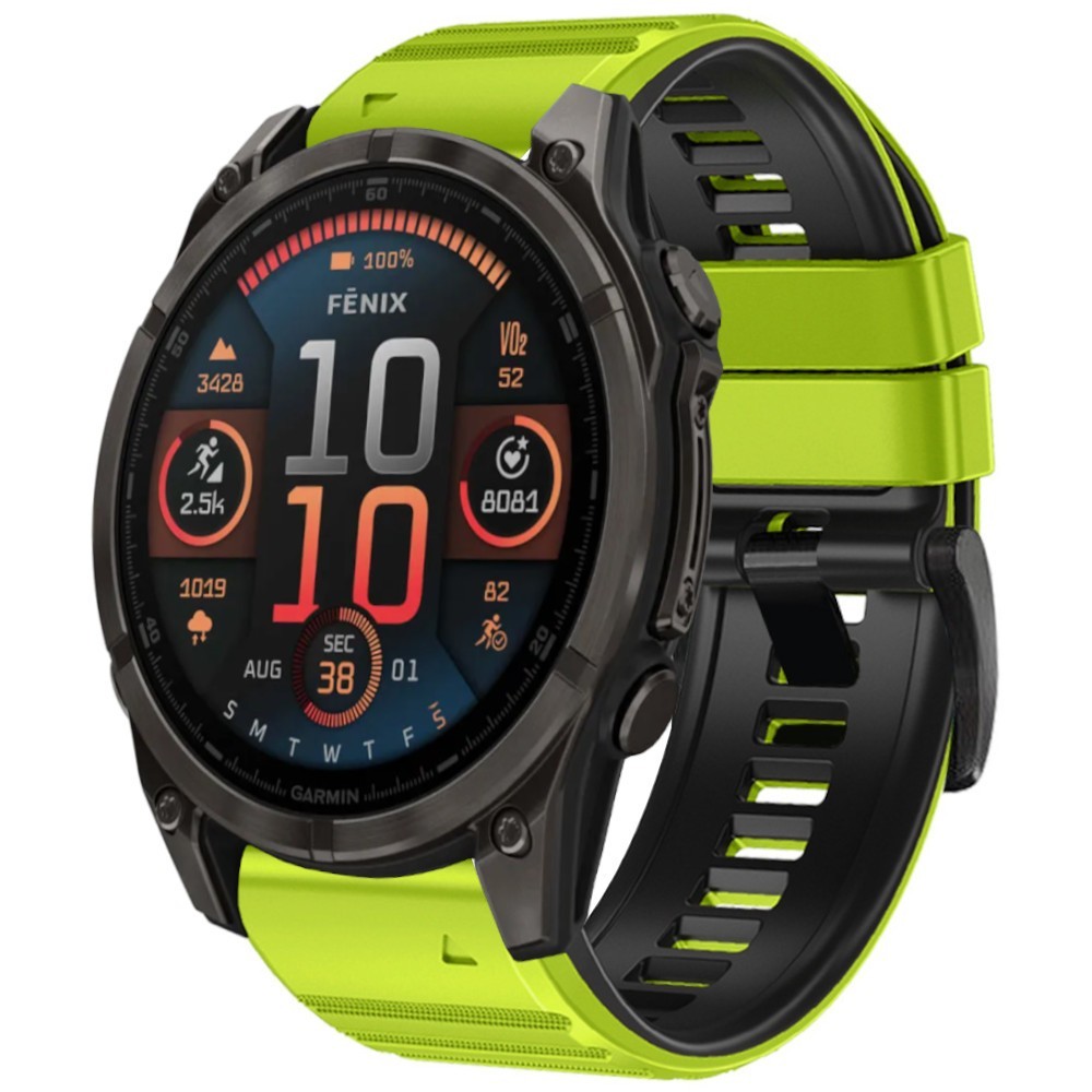 Estuyoya Correa silicona Deporte Garmin Fenix 8 - 47mm Verde Lima