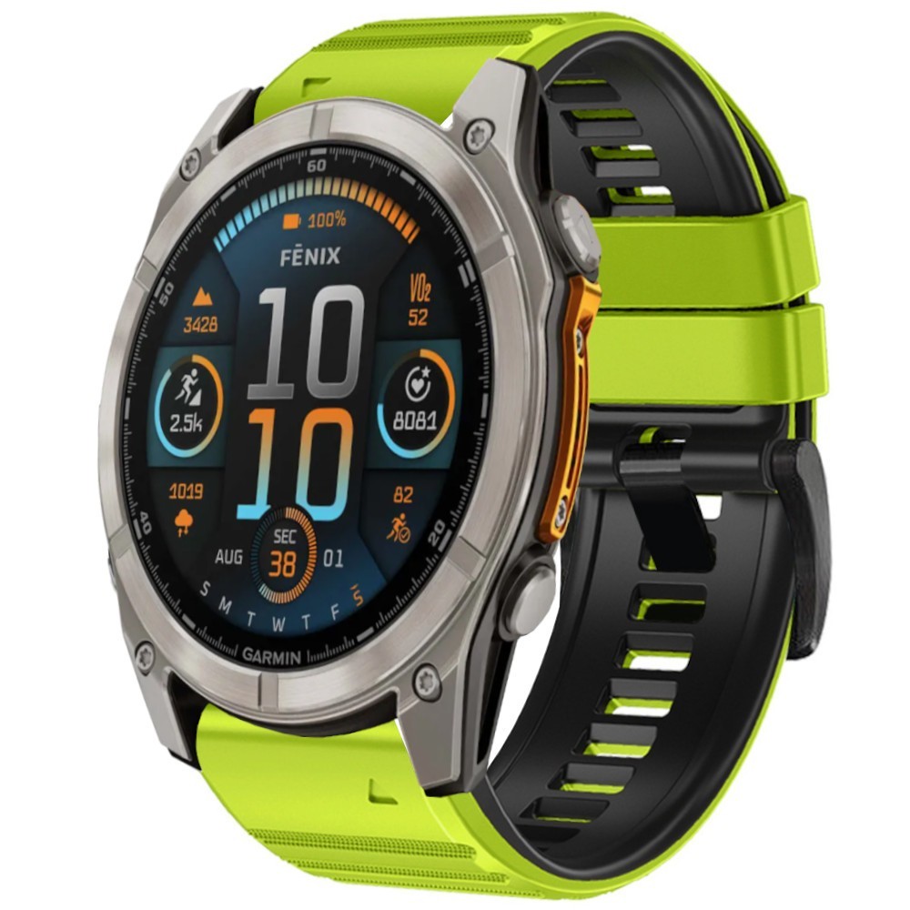 Estuyoya Correa silicona Deporte Garmin Fenix 8 - 51mm Verde Lima