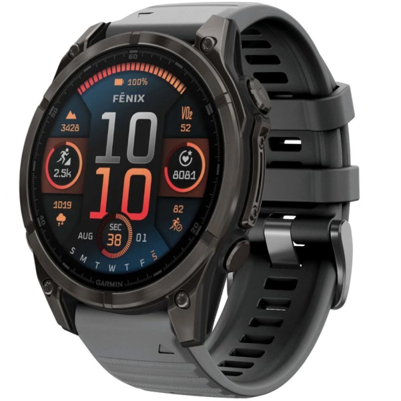 Estuyoya Correa Deportiva silicona Full Color Garmin Fenix 8 - 47mm Negro