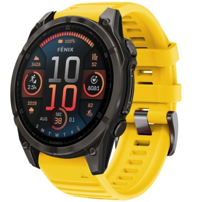 Estuyoya Correa Deportiva silicona Full Color Garmin Fenix 8 - 47mm Amarillo