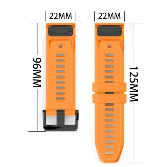 Estuyoya Correa Deportiva silicona Full Color Garmin Fenix 8 - 47mm Naranja