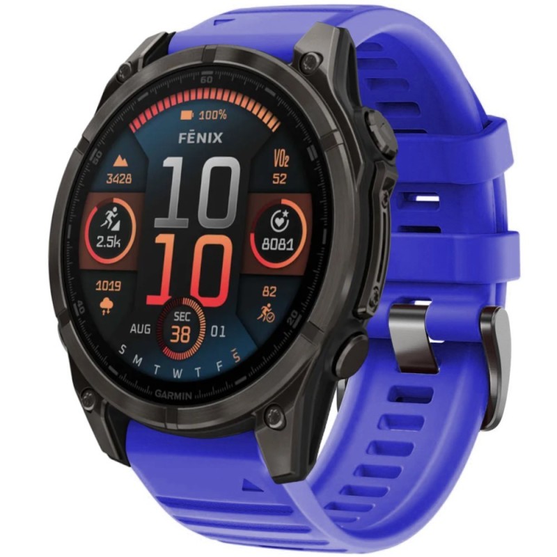 Estuyoya Correa Deportiva silicona Full Color Garmin Fenix 8 - 47mm Azul