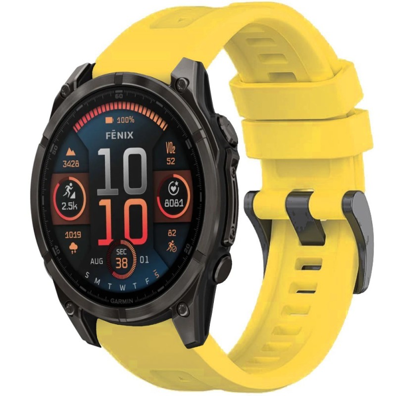 Estuyoya Correa silicona Básica Sport Garmin Fenix 8 - 47mm Amarillo