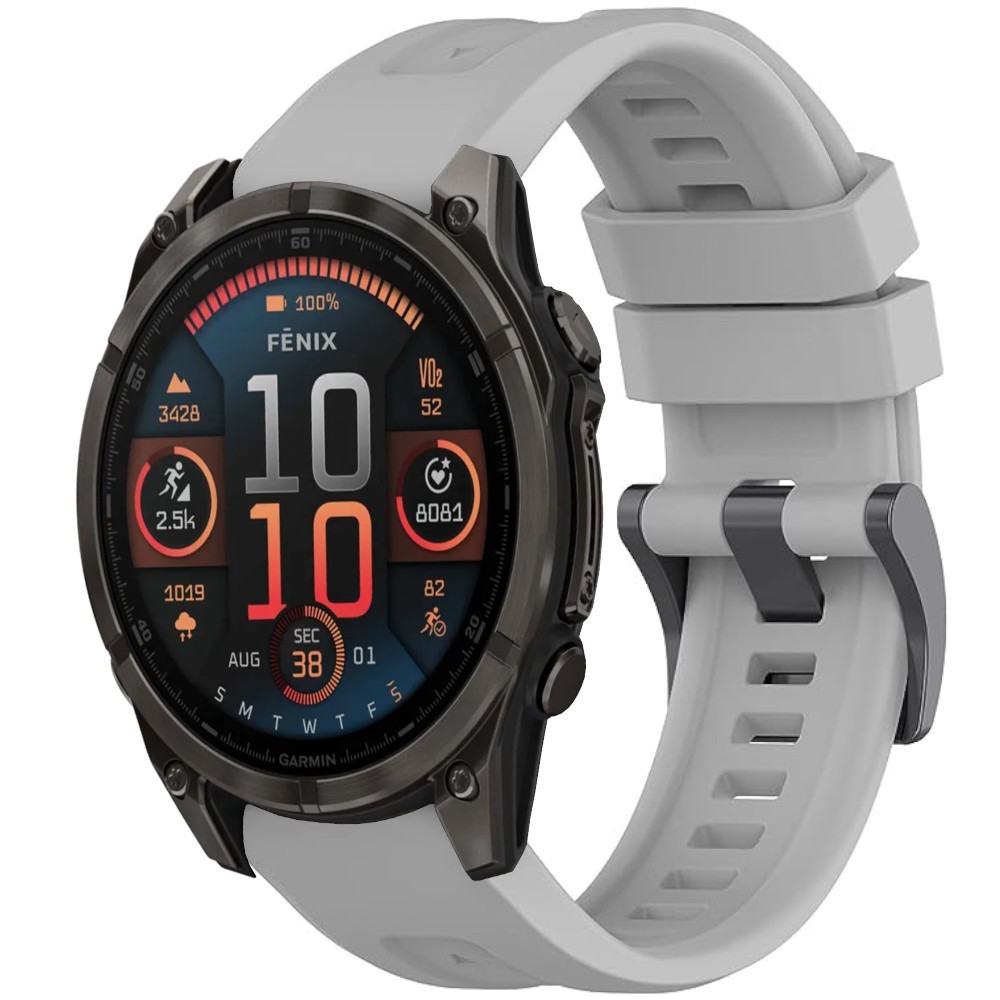 Estuyoya Correa silicona Básica Sport Garmin Fenix 8 - 47mm Gris