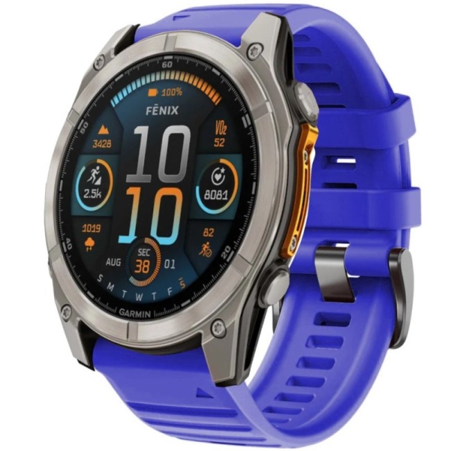 Estuyoya Correa Deportiva silicona Full Color Garmin Fenix 8 - 51mm Azul