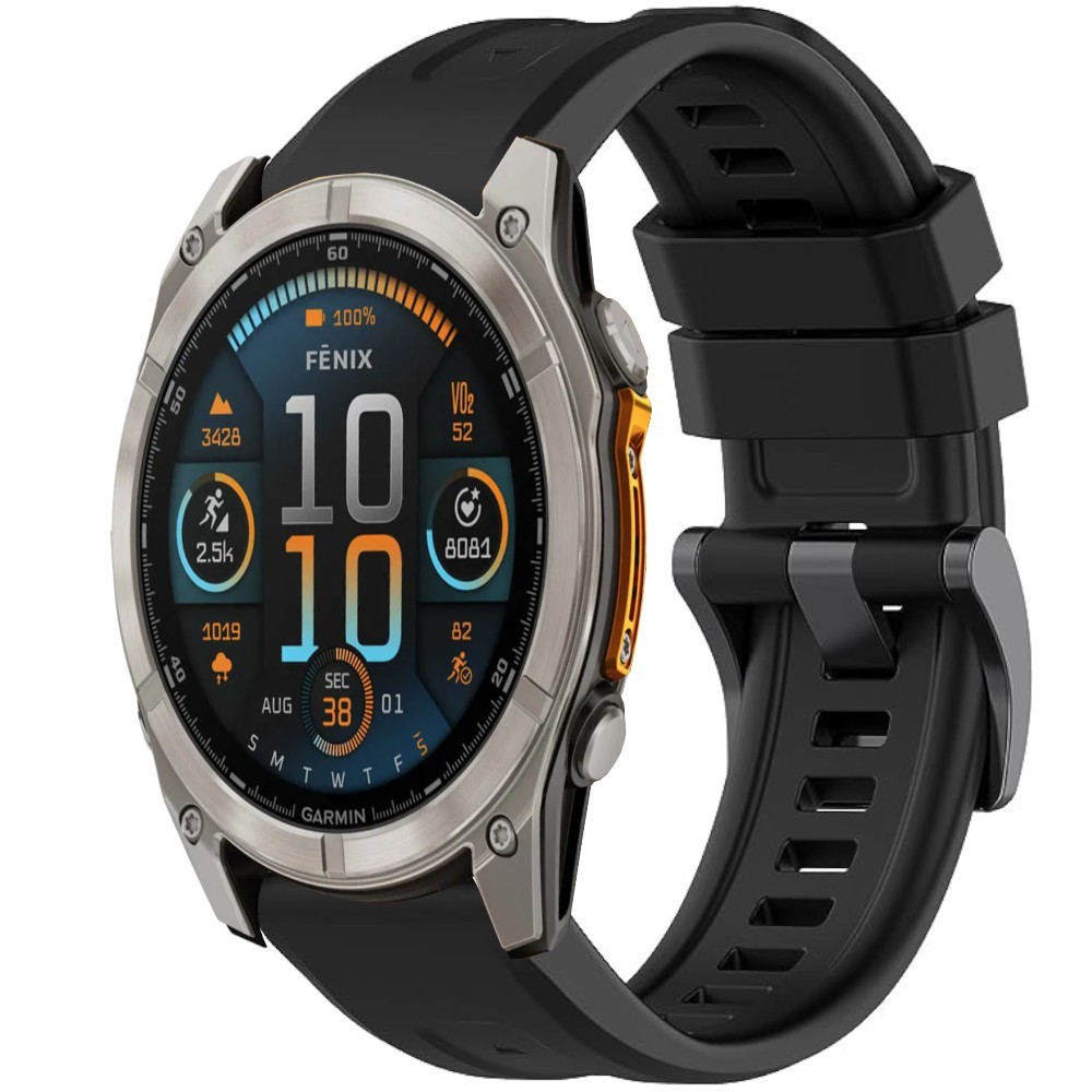 Estuyoya Correa silicona Básica Sport Garmin Fenix 8 - 51mm Negro