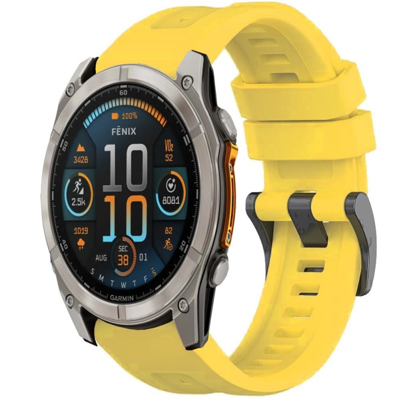 Estuyoya Correa silicona Básica Sport Garmin Fenix 8 - 51mm Amarillo