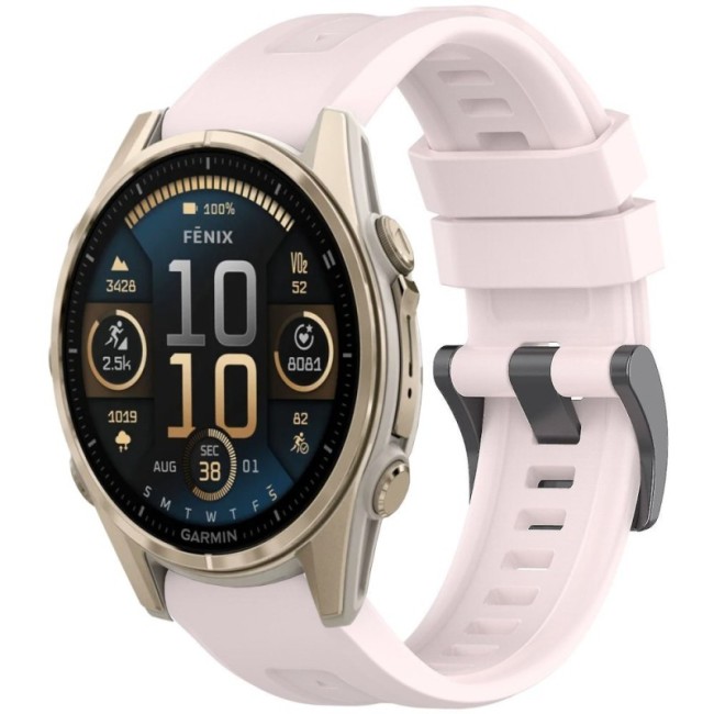 Estuyoya Correa Silicona Básica Sport Garmin Fenix 8 - 43mm Rosa