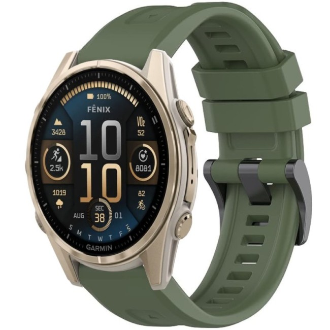 Estuyoya Correa Silicona Básica Sport Garmin Fenix 8 - 43mm Verde