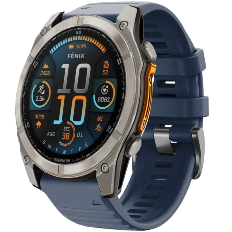 Estuyoya Correa Deportiva silicona Full Color Garmin Fenix 8 - 51mm Azul Oscuro