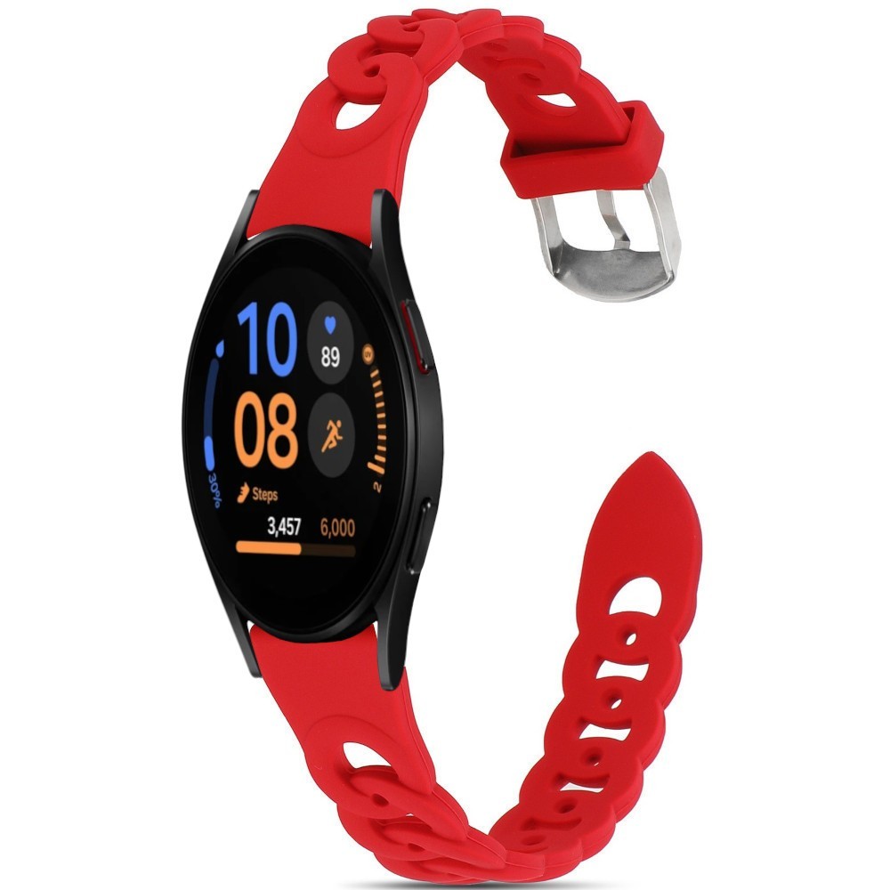 Estuyoya Correa silicona Diseño Cadena Samsung Galaxy Watch FE Rojo