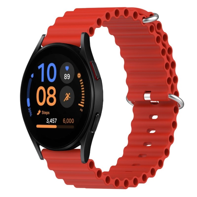 Estuyoya Correa silicona Ocean Samsung Galaxy Watch FE rojo