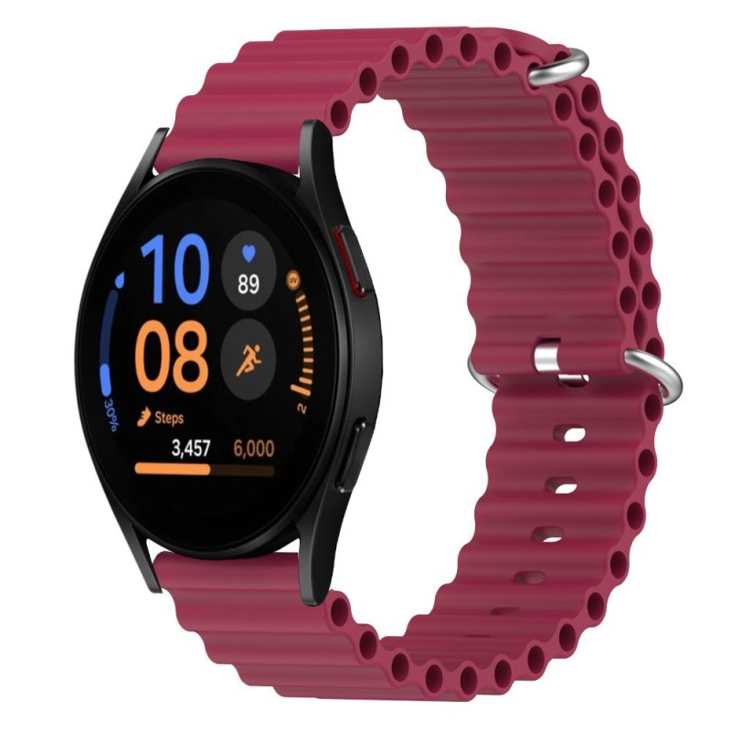 Estuyoya Correa silicona Ocean Samsung Galaxy Watch FE rojo vino