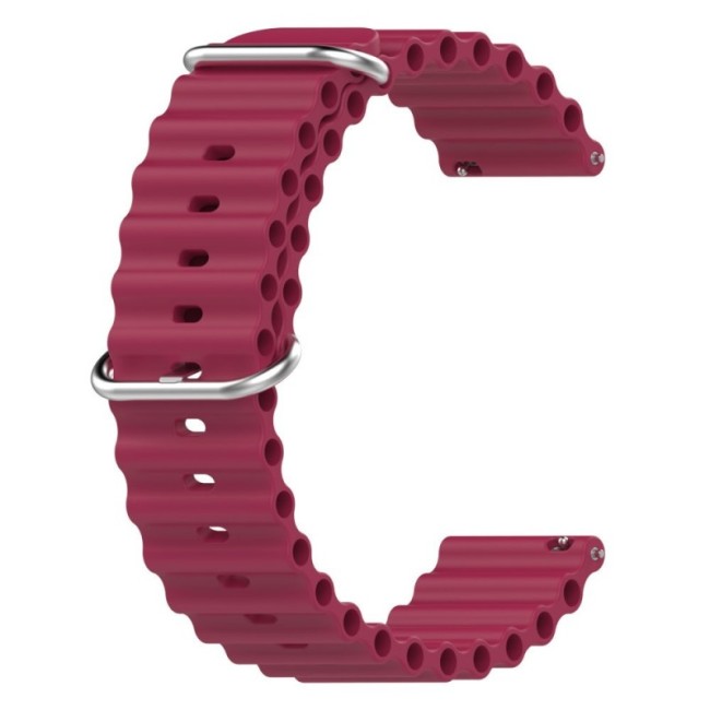 Estuyoya Correa silicona Ocean Samsung Galaxy Watch FE rojo vino