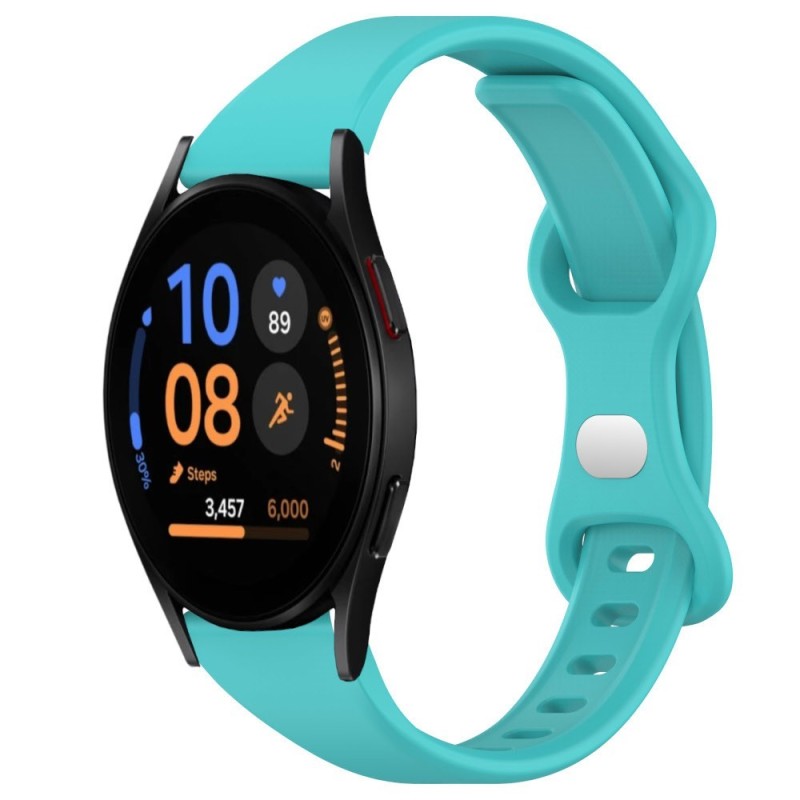 Estuyoya Correa silicona Fina Samsung Galaxy Watch FE Azul Turquesa