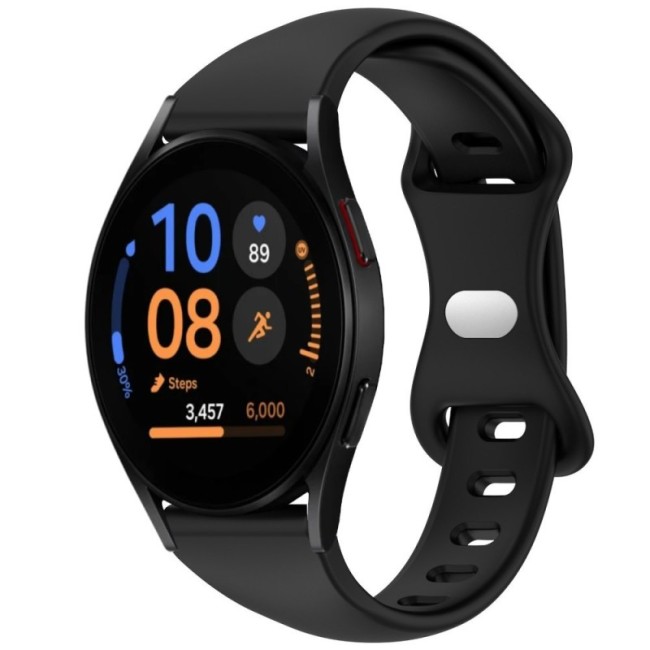 Estuyoya Correa silicona Fina Samsung Galaxy Watch FE Negro