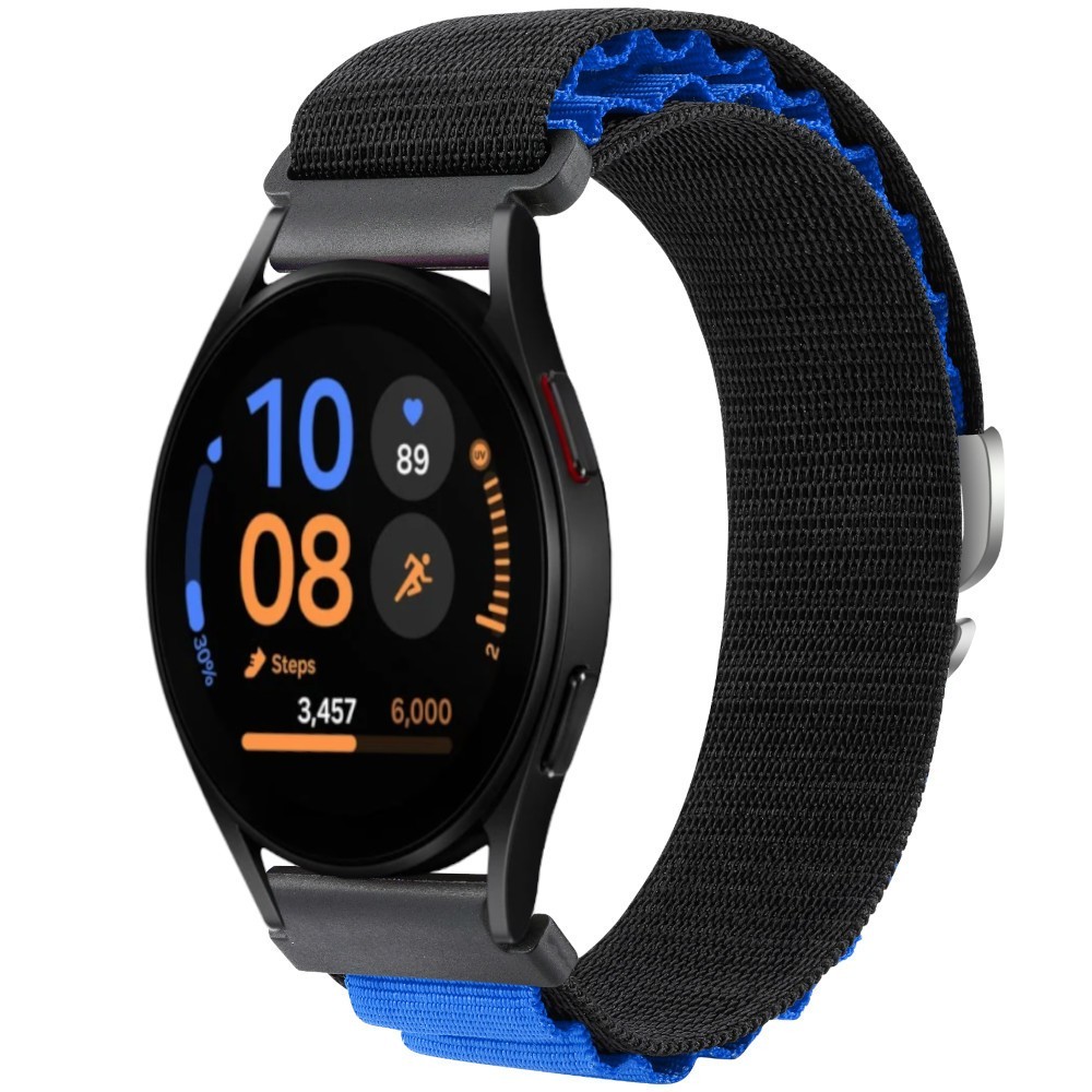 Estuyoya Correa loop nylon Samsung Galaxy Watch FE Negro,Azul