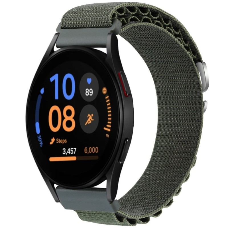 Estuyoya Correa loop nylon Samsung Galaxy Watch FE Verde Militar