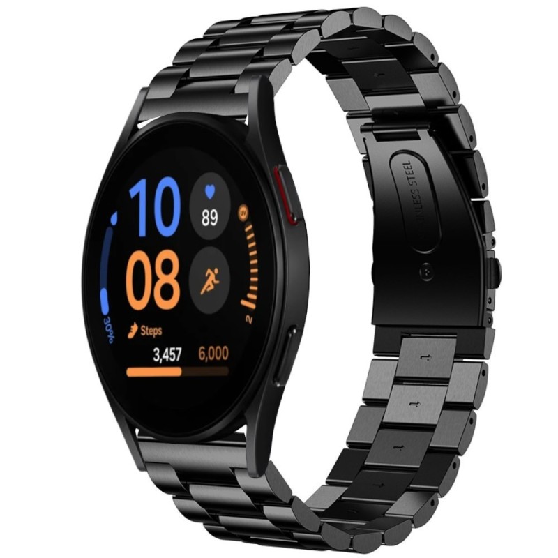 Estuyoya Correa metal acero Samsung Galaxy Watch FE negro