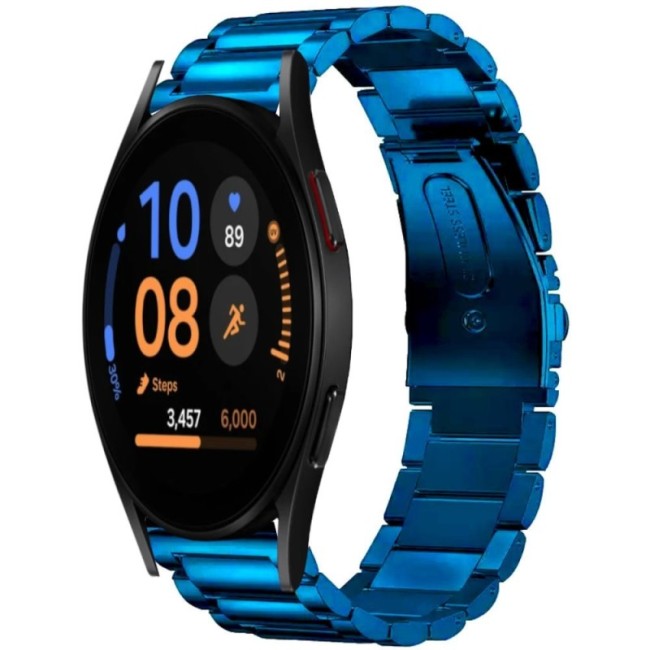 Estuyoya Correa metal acero Samsung Galaxy Watch FE azul