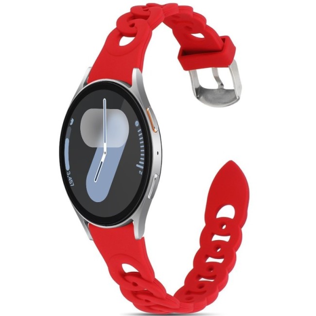 Estuyoya Correa silicona Diseño Cadena Samsung Galaxy Watch 7 - 44mm Rojo