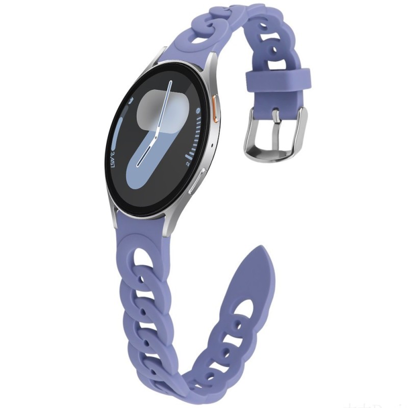 Estuyoya Correa silicona Diseño Cadena Samsung Galaxy Watch 7 - 44mm Violeta