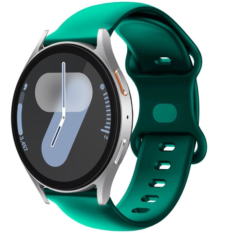 Estuyoya Correa silicona Doble Cierre Samsung Galaxy Watch 7 - 44mm Verde Oscuro