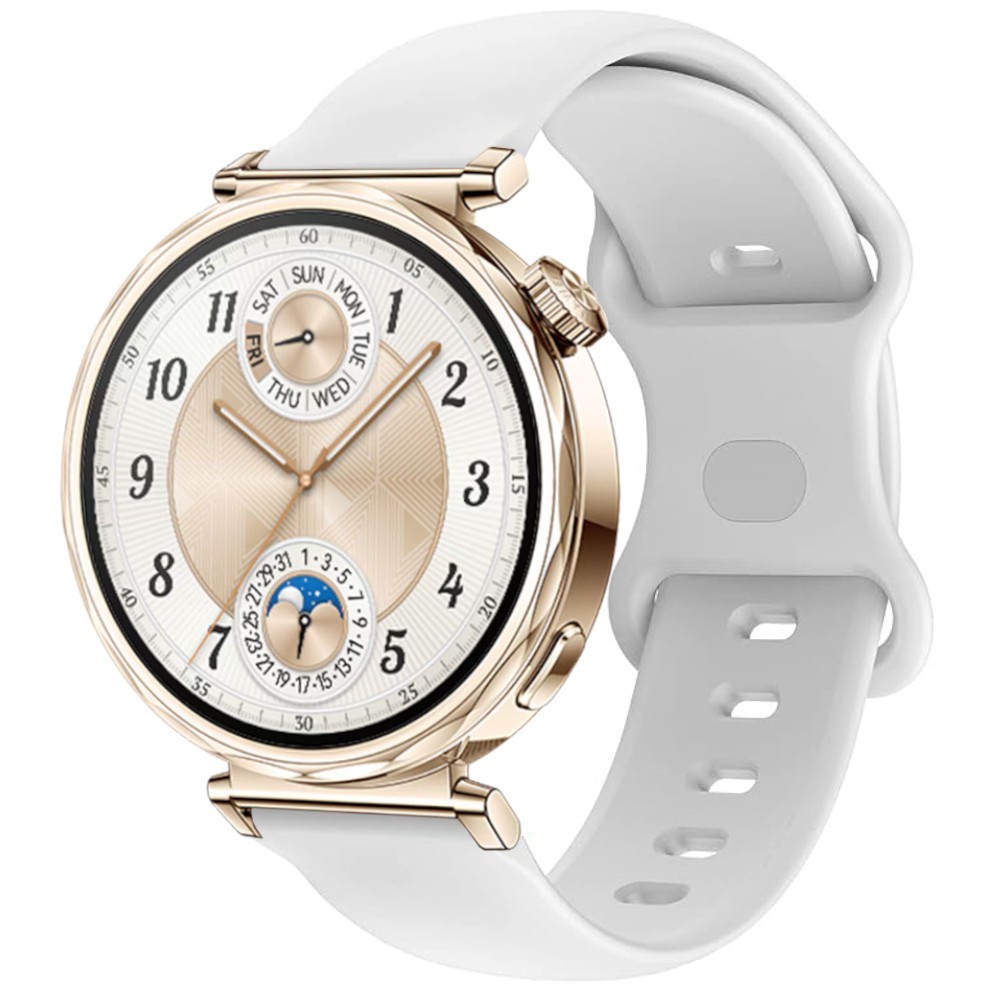 Estuyoya Correa silicona Doble Cierre Huawei Watch GT 5 - 41mm Blanco