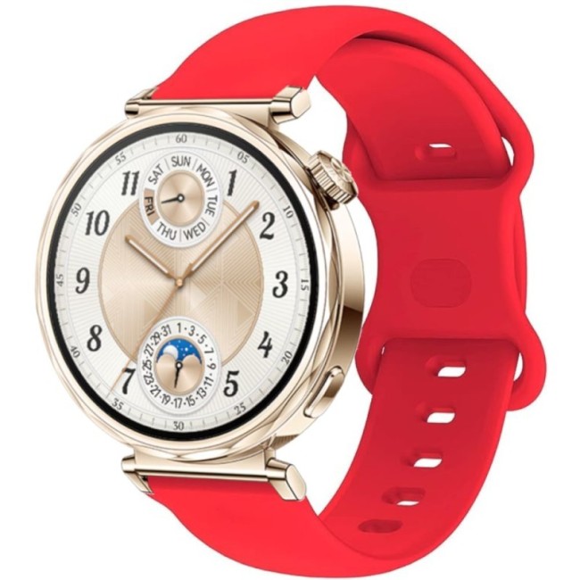 Estuyoya Correa silicona Doble Cierre Huawei Watch GT 5 - 41mm Rojo