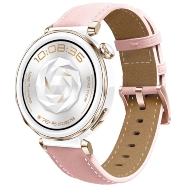 Estuyoya Correa cuero Fino Huawei Watch GT 5 Pro - 42mm Rosa