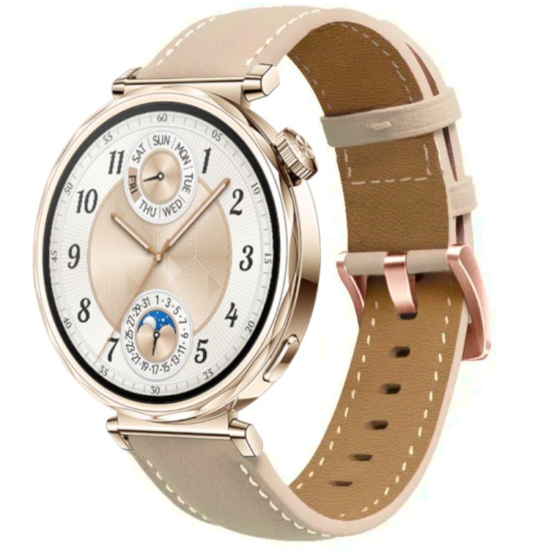 Estuyoya Correa cuero Fino Huawei Watch GT 5 - 41mm Crema