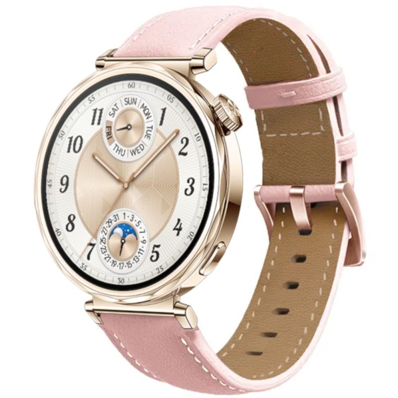 Estuyoya Correa cuero Fino Huawei Watch GT 5 - 41mm Rosa