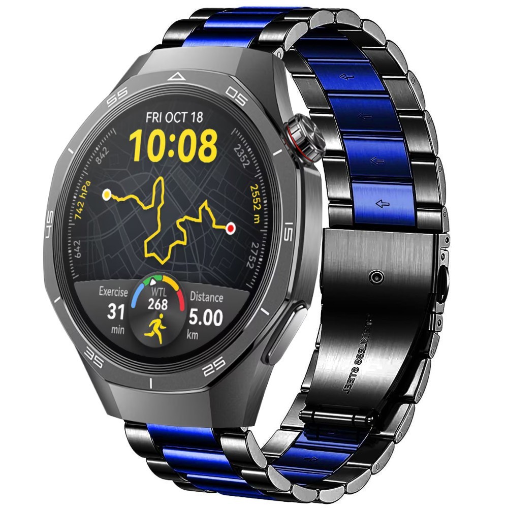 Estuyoya Correa metal acero Huawei Watch GT 5 Pro - 46mm negro,azul