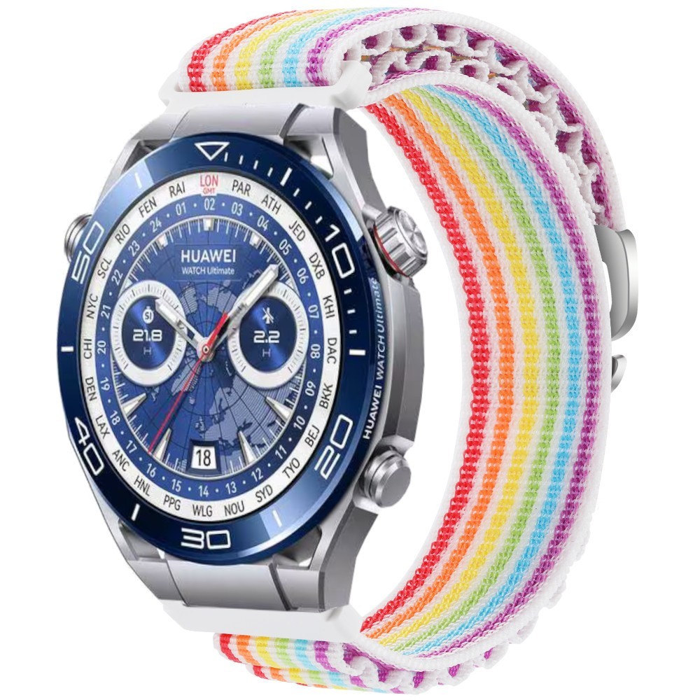 Estuyoya Correa loop nylon Huawei Watch Ultimate Rainbow White