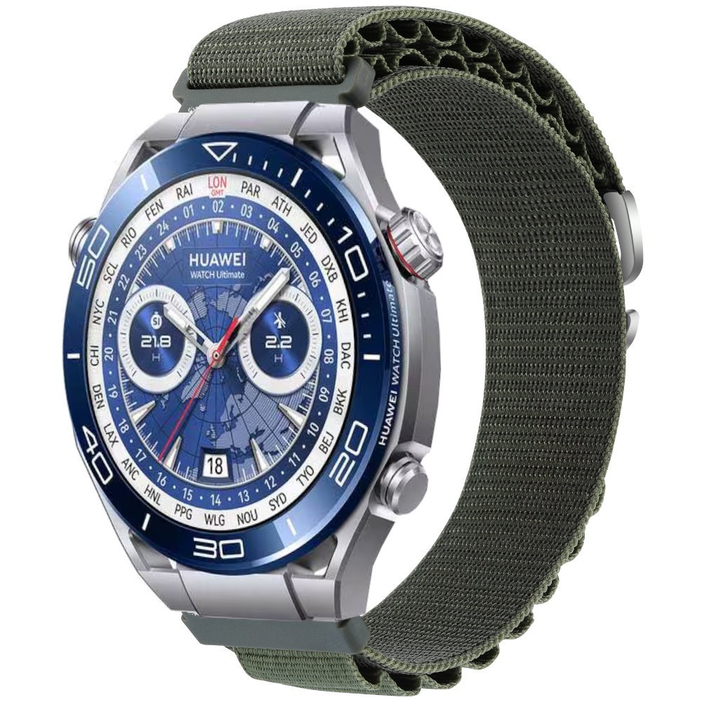 Estuyoya Correa loop nylon Huawei Watch Ultimate Verde Militar