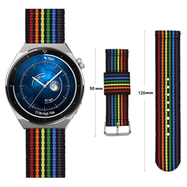 Estuyoya Correa nylon Huawei Watch Ultimate lgtbi black