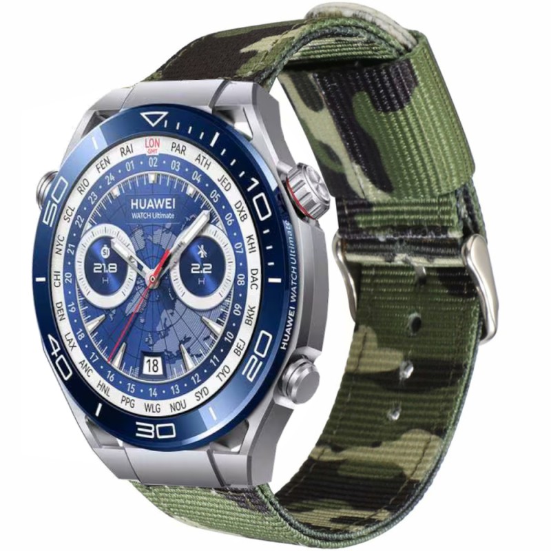 Estuyoya Correa nylon Huawei Watch Ultimate Camuflaje Verde