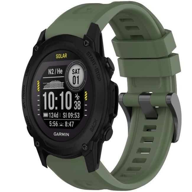 Estuyoya Correa silicona Básica Sport Garmin Descent G1 Verde Militar