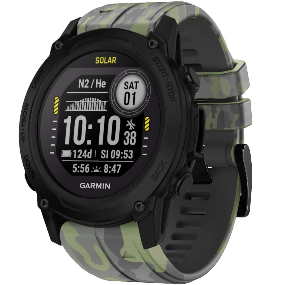 Estuyoya Correa silicona Camuflaje Garmin Descent G1 Verde