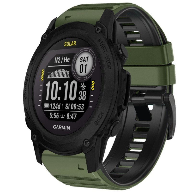 Estuyoya Correa silicona Deporte Garmin Descent G1 Verde Militar