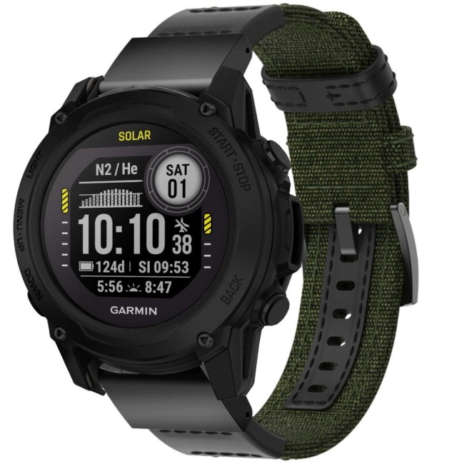 Estuyoya Correa nylon balistico Garmin Descent G1 verde