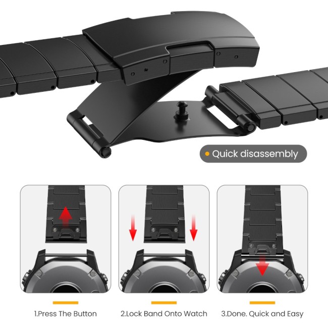 Estuyoya Correa Acero Luxury Garmin Descent G1 Negro