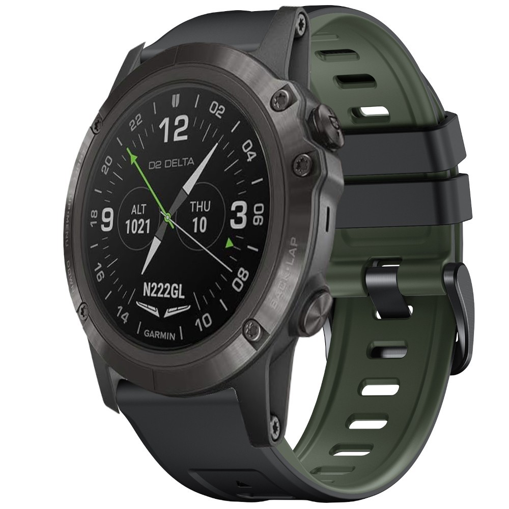 Estuyoya Correa 2 Colores Silicona Garmin D2 Delta PX Verde,Negro